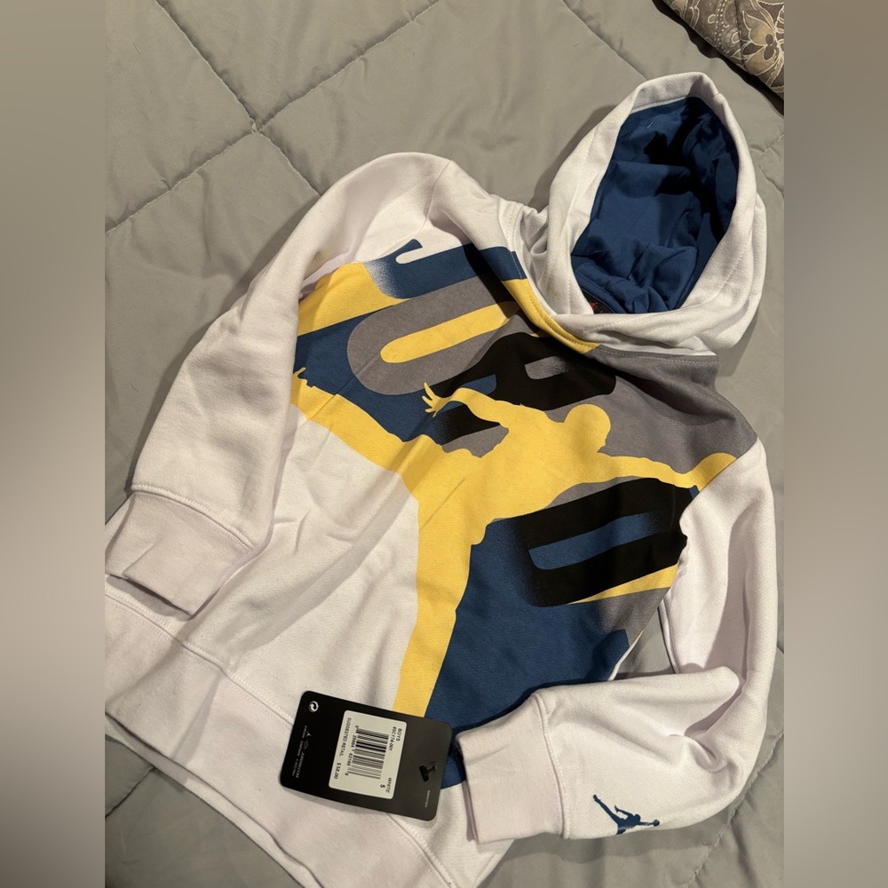 Jordan hoody white/blue size 5 original $58